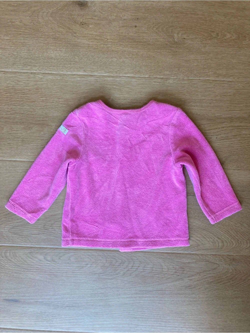 Old Navy Y2K Pink Terrycloth Snap-Front Baby Sweater